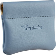 Leather Squeeze Coin Purse Pouch Change Holder For Men  Women
