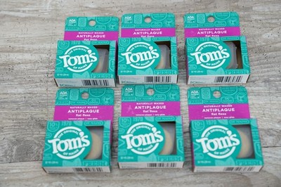 Naturally Waxed Antiplaque Dental Floss - Spearmint Flavor 6-Pak - 32 Yards Each