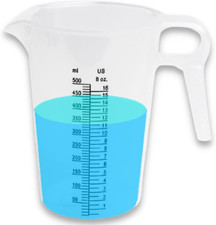 16Oz (2 Cup) Measuring Pitcher, Plastic, Multipurpose - Great for Oil, Chemicals