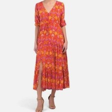 Anthropologie Abel The Label Floral Tiered Dress