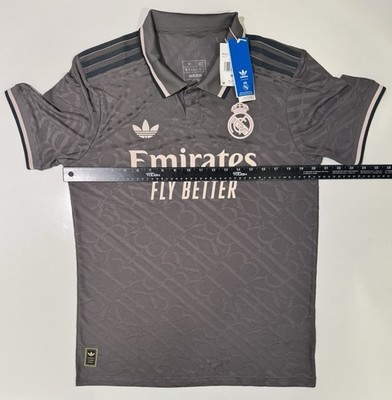 NWT Adidas Real Madrid Authentic Third Jersey Mens M Slim fit 24