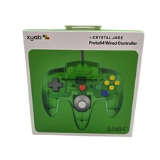 Nintendo 64 Clear Green Controller Proto64 Crystal Jade XYAB Wired New Sealed