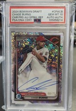2024 Bowman Draft Chrome Prospect Autographs Chase Burns  Sparkle Refractor /71