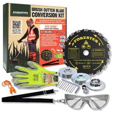 Kit de conversión de recortadora de cepillo FORESTER con cuchilla para herbicida de 8”, seguridad...