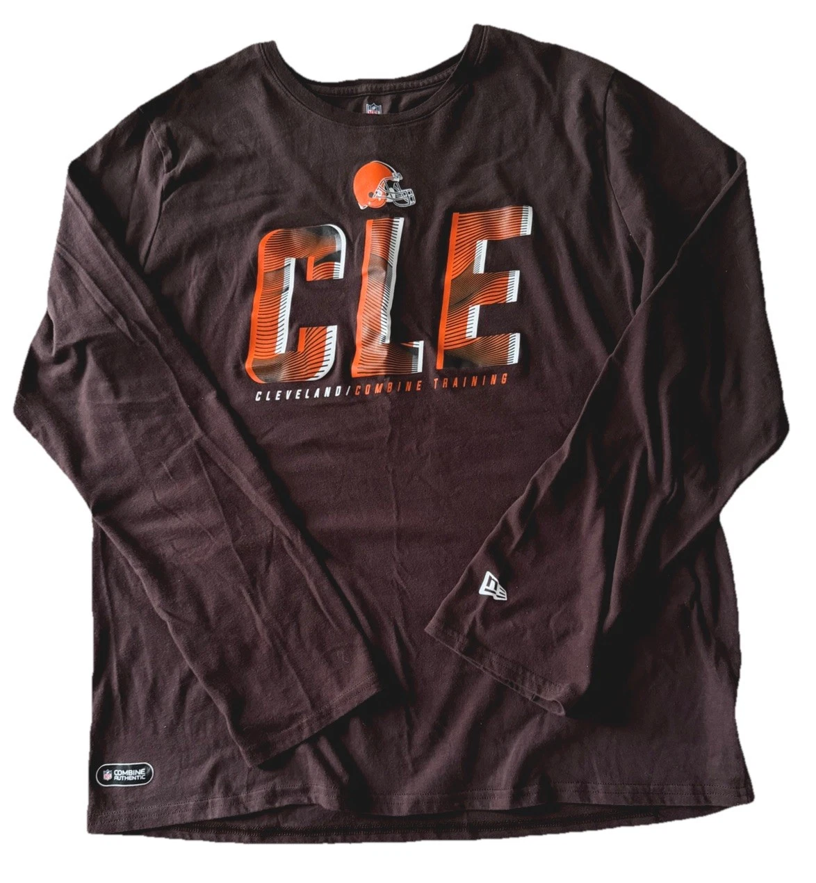 NFL TEAM APPAREL+ NEW ERA “CLEVELAND BROWNS” FOOTBALL GRAPHIC T-SHIRT BROWN XXL