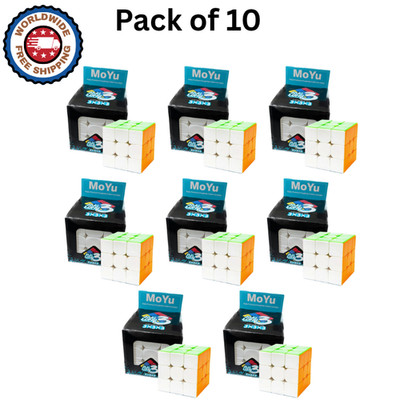 MoYu Meilong 3x3 Stickerless Speedcube Pack of 10,50,100