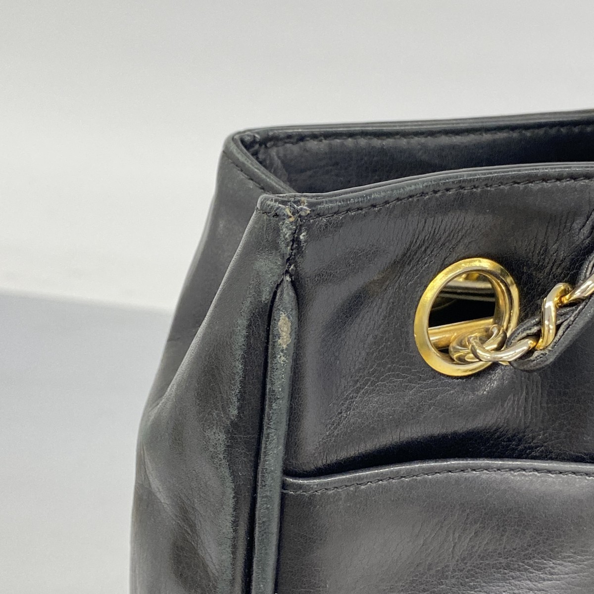 Auth [6ba1494] CHANEL Shoulder Bag Matrasse ChainShoulder Lambskin Black Gol... thumbnail 7