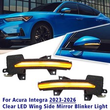 Smoke Sequential Led Mirror Turn Signal Light For Acura Integra 2023-2026 Smoke Sequential Led Mirror Turn Signal Light For Acura Integra 2023-2026