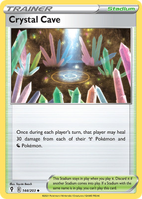 Crystal Cave 144/203 Uncommon Evolving Skies Near Mint