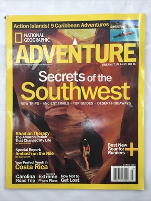 National Geographic Adventure Magazine MARCH 2006 V.8:2 Southwest Secrets Trails