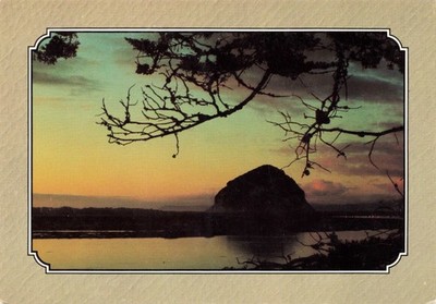 Northwestern Coast Morro Rock Gentle Dusk Vintage Postcard