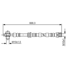 1x ORIGINAL® Bosch Bremsschlauch Vorne für VW PASSAT B8 Variant TIGUAN TOURAN