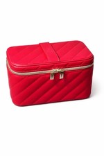 Yves Saint Laurent YSL Beaute Premium Vanity Red Makeup Case With Mirror NIB