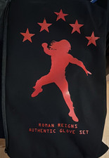 Roman Reigns WWE Authentic Glove Set Autographed Red Glove & Black Gloves