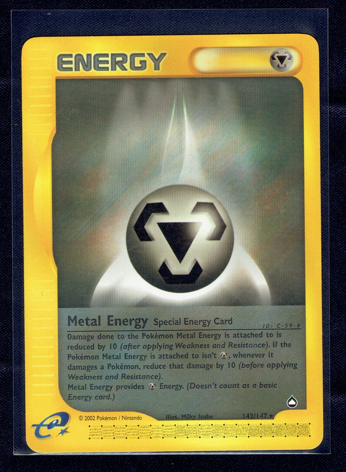Pokemon Aquapolis #143 Metal Energy NM- WOTC Vintage e-Reader Series