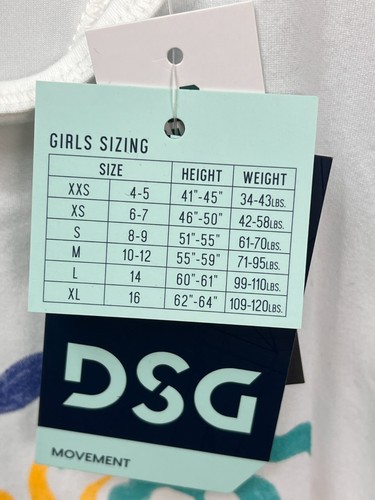 DSG Girl's White Racerback Tank Top Size Large (14) Volleyball Sunset Beach - Picture 6 of 8