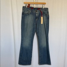NWT Express Eva Curvy Bootcut Jeans Size 10 Short Medium Wash Stretch Low Rise