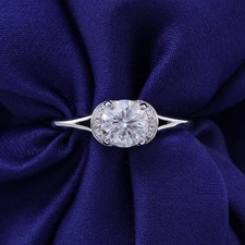 3 Ct Round Lab-Created Diamond Engagement Wedding Ring 14K White Gold Finish