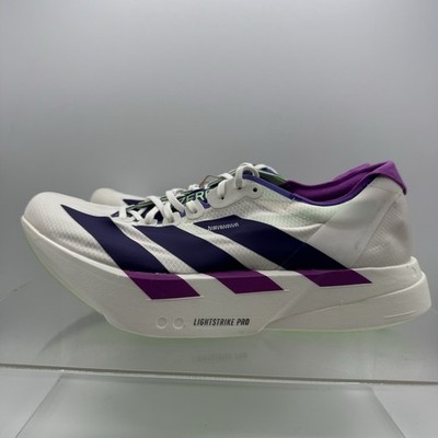 Brand New Adidas Adizero Adios Pro 4 White Purple Lime JR1656 Men s Size 11