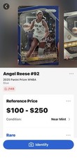 Panini 2025 Prizm WNBA Angel Reese #92 Chicago Sky Blue Velocity Prizm /149