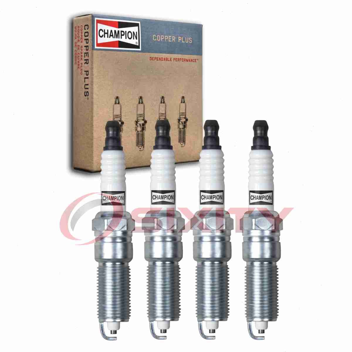 4 pc Champion Copper Plus Spark Plugs for 2015-2020 GMC Canyon 2.5L L4 xc