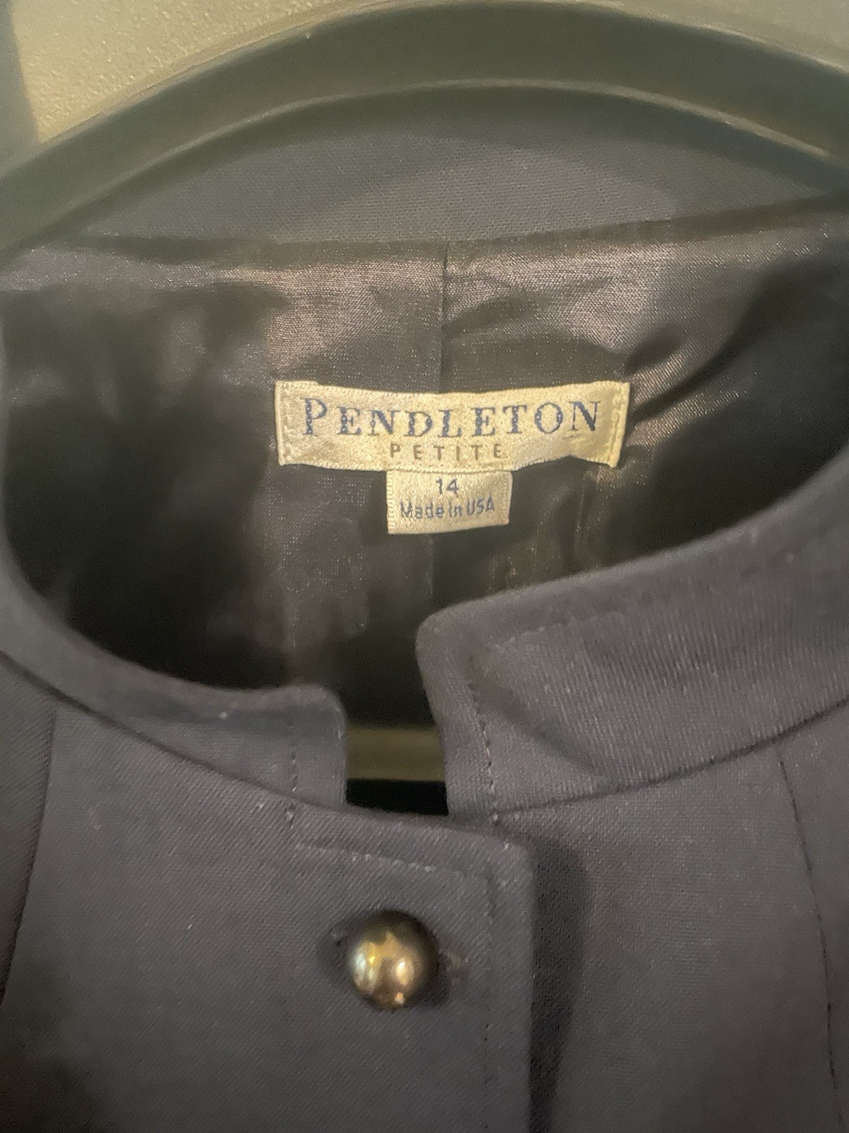 Pendleton Wool Petite Blue Blazer/jacket Women’s … - image 5