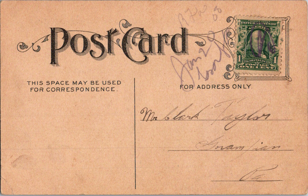 Vintage Postcard Humorous Workman Sharpening Tool With Grindstone Illustration