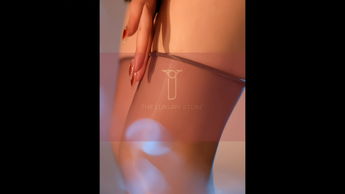 8D Shiny Oil Look Thigh High Stockings – Silky Sheer Transparent Nylon Sexy Hold - Video 1 of 1