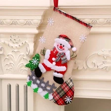 Christmas Stocking  Socks Large Hanging Stockings Character Snowman