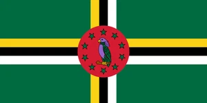 Dominica Flag Self Adhesive Vinyl Sticker