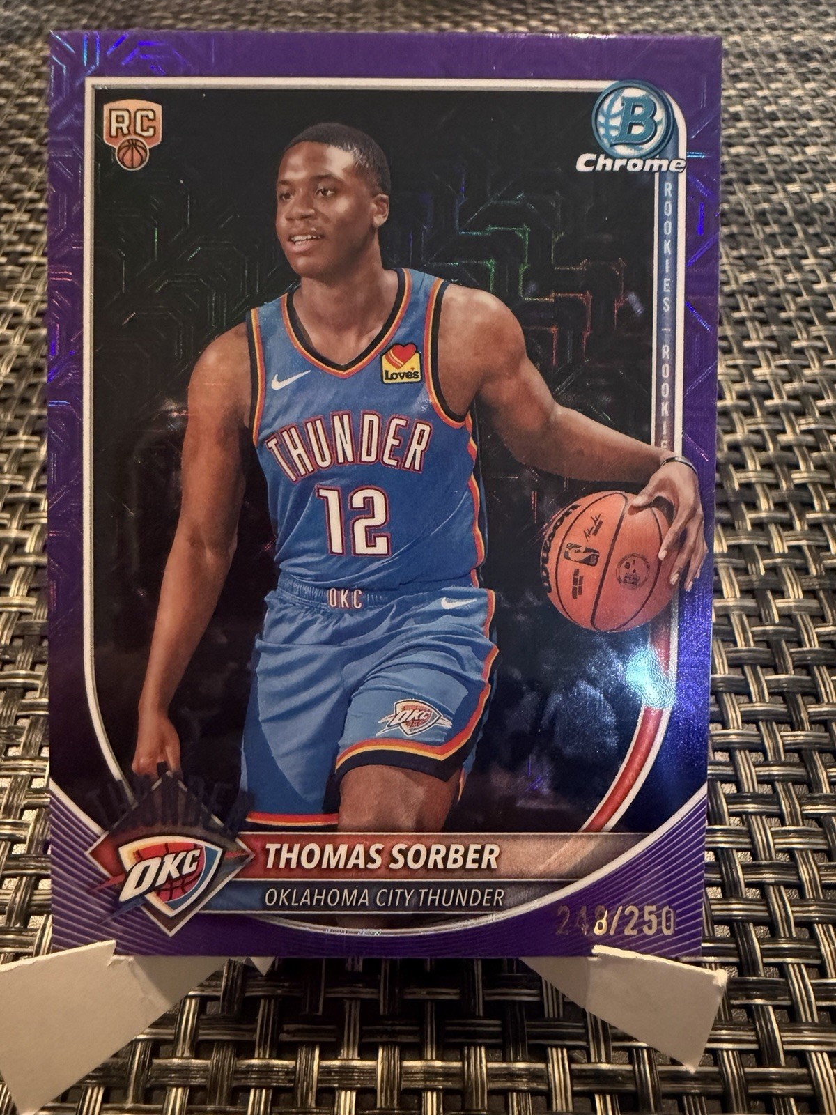 2025 Bowman Chrome Thomas Sorber BCV-15 Purple Refractor /250