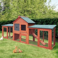 Alopet Rabbit Hutch Chicken Coop Bunny House Run Cage Wooden Outdoor Pet Hutch