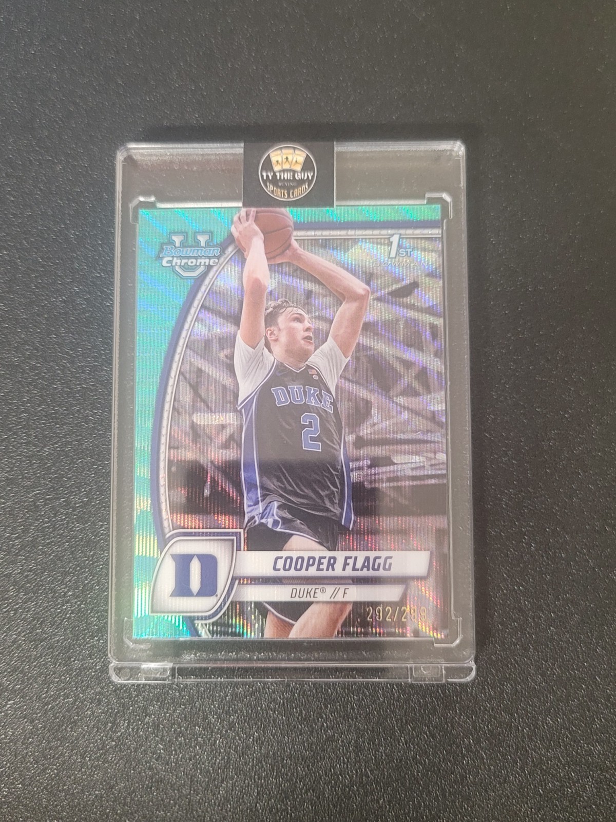 2024-25 Bowman U Chrome Cooper Flagg RC 1st Bowman Aqua Wave /299 Rookie #16 