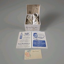 VTG Mrs. Day's Ideal Baby Shoes Style 37 Size 0 White Made USA W/ Box  Paperwor