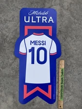 🌟 NEW Michelob Ultra Beer Bar Tin Tacker Soccer Lionel Messi #10 Mancave Sign
