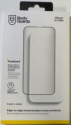BodyGuardz Pure 2 Edge to Edge Glass Screen Protector Apple iPhone 13 Pro Max