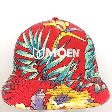 Vtg Moen Hawaiian Hat Floral USA Snap Back Trucker Baseball Beach Vacation Cap