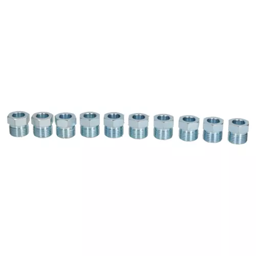 Steel Male Brake Pipe Union Fittings 5/8" x 18 UNF for 3/8" Brake Pipe 10pc