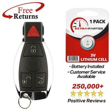 Keyless Entry Remote Car Key Fob Chrome For Mercedes Iyz3312