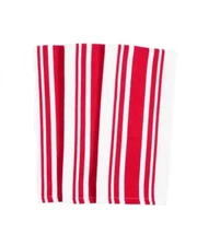 Set of 3 kitchen towels from bed bath & beyond. Red white stripe. Cotton.