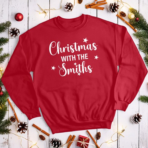 Personalised Mens Christmas with the Smiths Jumper Sweatshirts #MC - Picture 24 of 29