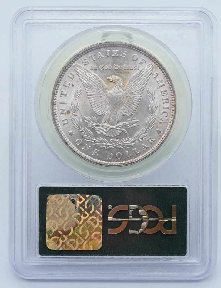 1890 Morgan Silver Dollar PCGS CAC AU58 OGH Old Holder Green - U938 - Image 2 of 4