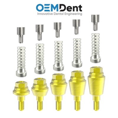 Straight Multi Unit 1.4 Abutment Titanium Sleeve Set Noris  Compatible