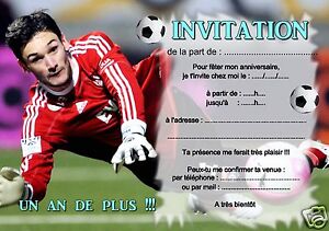 5 Ou 12 Cartes Invitation Anniversaire Foot Lloris Ref 365 Ebay