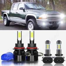 For Dodge Dakota 2001-2004 4x 6000k Led Headlight Hilo Beam Fog Light Bulbs For Dodge Dakota 2001-2004 4x 6000k Led Headlight Hilo Beam Fog Light Bulbs