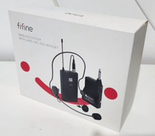 FIFINE K037B Wireless Microphone Set with Headset /Lavalier Lapel Mics, Beltpack