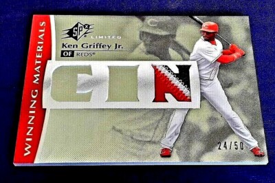 2008 SPX KEN GRIFFEY JR 3 COLOR JERSEY PATCH #24/50 HIS JERSEY # NRMT-MT OR BETT