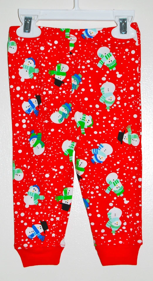 NWT Kitestrings Infant Boys Red Snowman Holiday Knit Pajama 2-pc Set sz 12M - Image 3 of 4