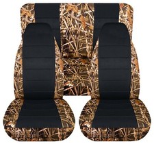 Front And Rear Car Seat Covers Fits Jeep Wrangler Yj-tj-lj 1985-2006 Camouflage