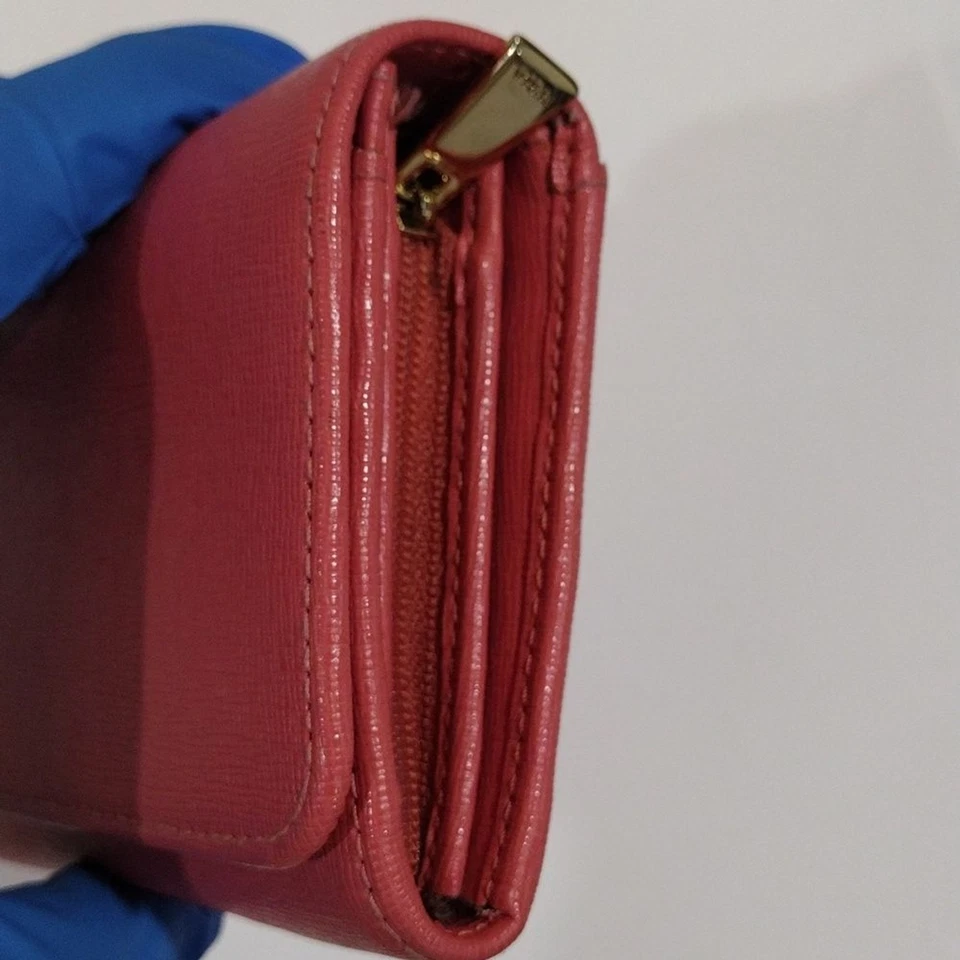 Cartera Larga Furla Babilonia Doble Pliegue Cuero Rosa - Accesorio para Mujer, 7.75 x 3.5 pulgadas Foto 4 de 4